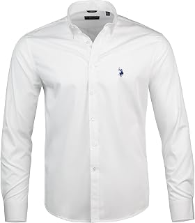 U.S. Polo Assn. slim fit dress shirt long sleeve button down mens wrinkle free long sleeve shirt mens stretch formal