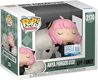 Funko POP! Premium: Spy X Family - Anya Sleeping on Bond - Amazon Exclusive | Official Merch - Collectable Vinyl Figurine for Shelf Display - Birthday Gift Idea for Fans and Collectors