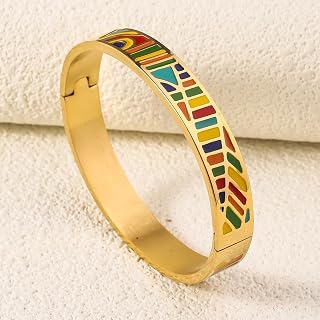 Women Hand Bracelet Waterproof Bangle Traditional Ethnic Flower Bangle Indian Chic Chinese