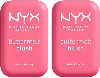 NYX Professional Makeup Buttermelt Blush Face Blush Powder Blush 12h Hold with Mango Butter Almond and Shea Shades For The Butta 5 g – 2 Blushers