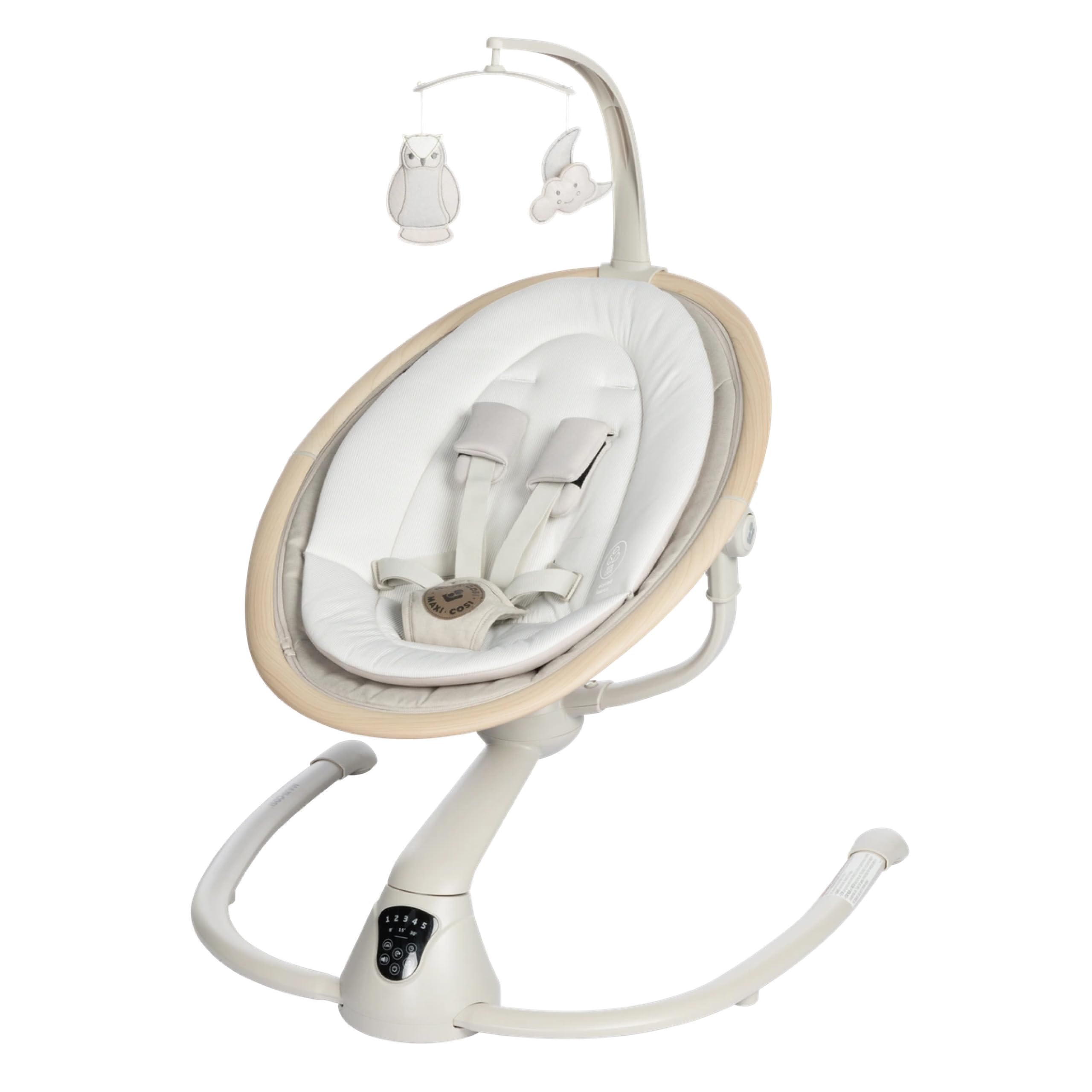 Maxi-Cosi Cassia Electric Baby Swing with Music - Classic Oat | 360-Degree Seat 