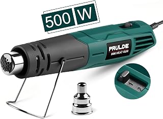 PRULDE Mini Heat Gun Dual Temp, 500W Hot Air Gun Tool 248℃-454℃ with one Nozzle for Crafts DIY, Epoxy Resin, Shrink Wrap, Electronics, Embossing