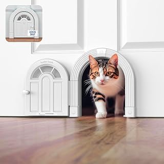 Purrfect Portal Meow Manor® Cat Door Interior Door - No-Flap, Fits Cats Up to 20 lbs, Easy DIY Setup, No Training Needed