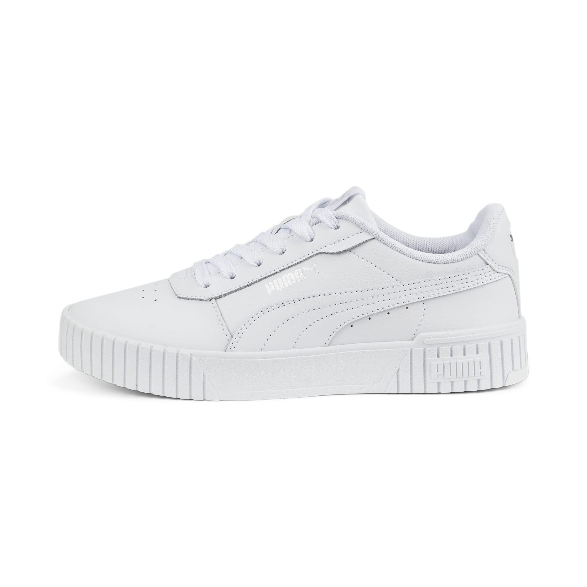 PUMA Carina 2.0, Women's Trainers, Puma White Puma White, Puma Silver, 38.5 EU