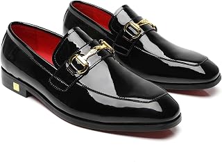 Men's Tuxedo Patent Leather Loafers Dress Shoes
