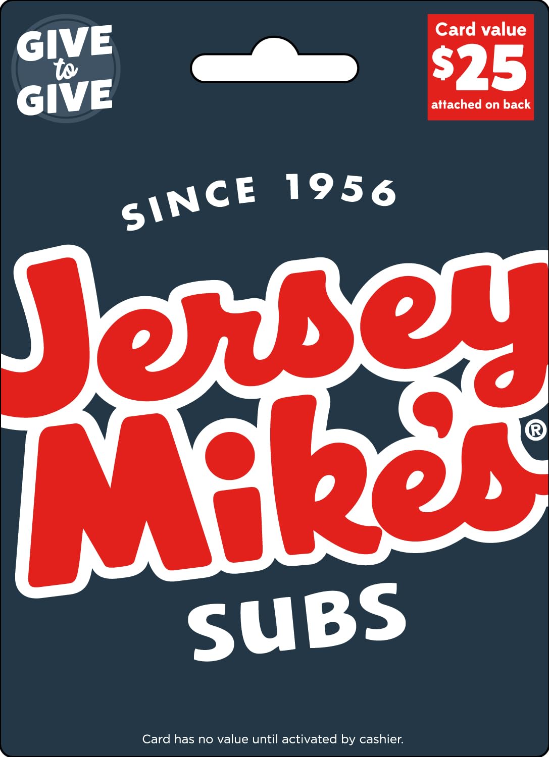 Jersey Mike's Physical Gift Card | Traditional - $25