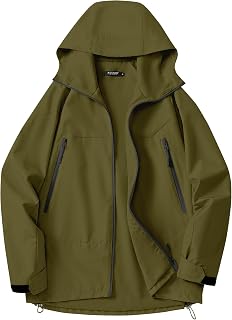Avoogue Women's Waterproof Rain Jacket with Hood, Lightweight Windbreaker