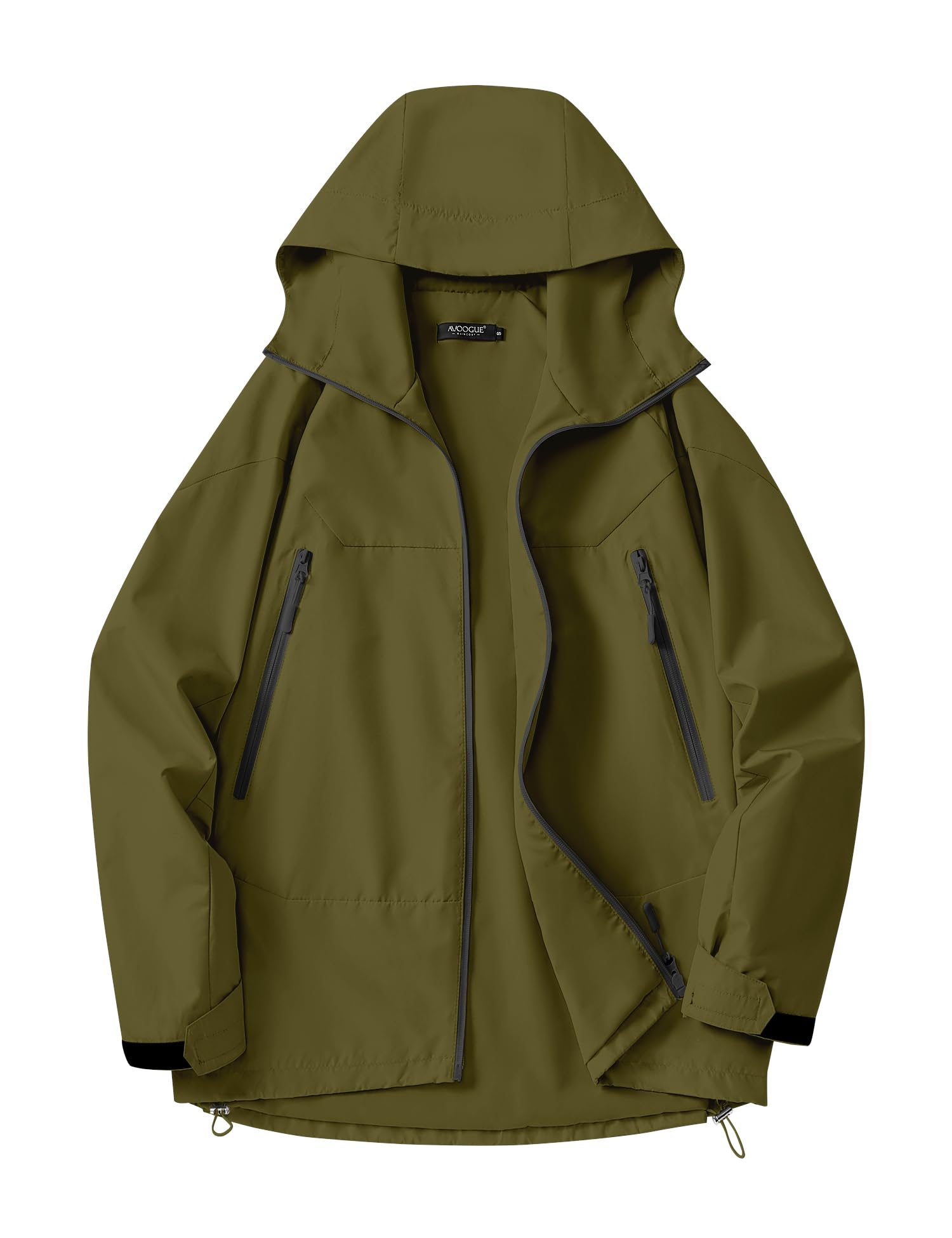 Avoogue Women's Waterproof Rain Jacket with Hood, Lightweight Windbreaker