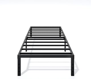 Metal Bed Frame Twin Size 14 Inch Platform Bed with Underbed Storage | Twin Bed Frames,Heavy Duty Sturdy Mattress Foundation,No Box Spring Needed,Easy Assembly,Black