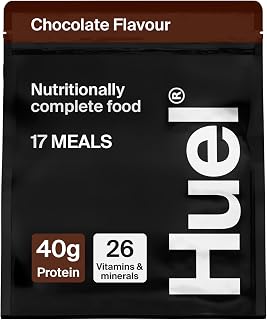 Huel Black Edition | 17 Meals 40g Protein | Chocolate | 17 Servings | 8g Fibre | 27 Vitamins and Minerals | Gluten Free | Nutritionally Complete Meal Replacement