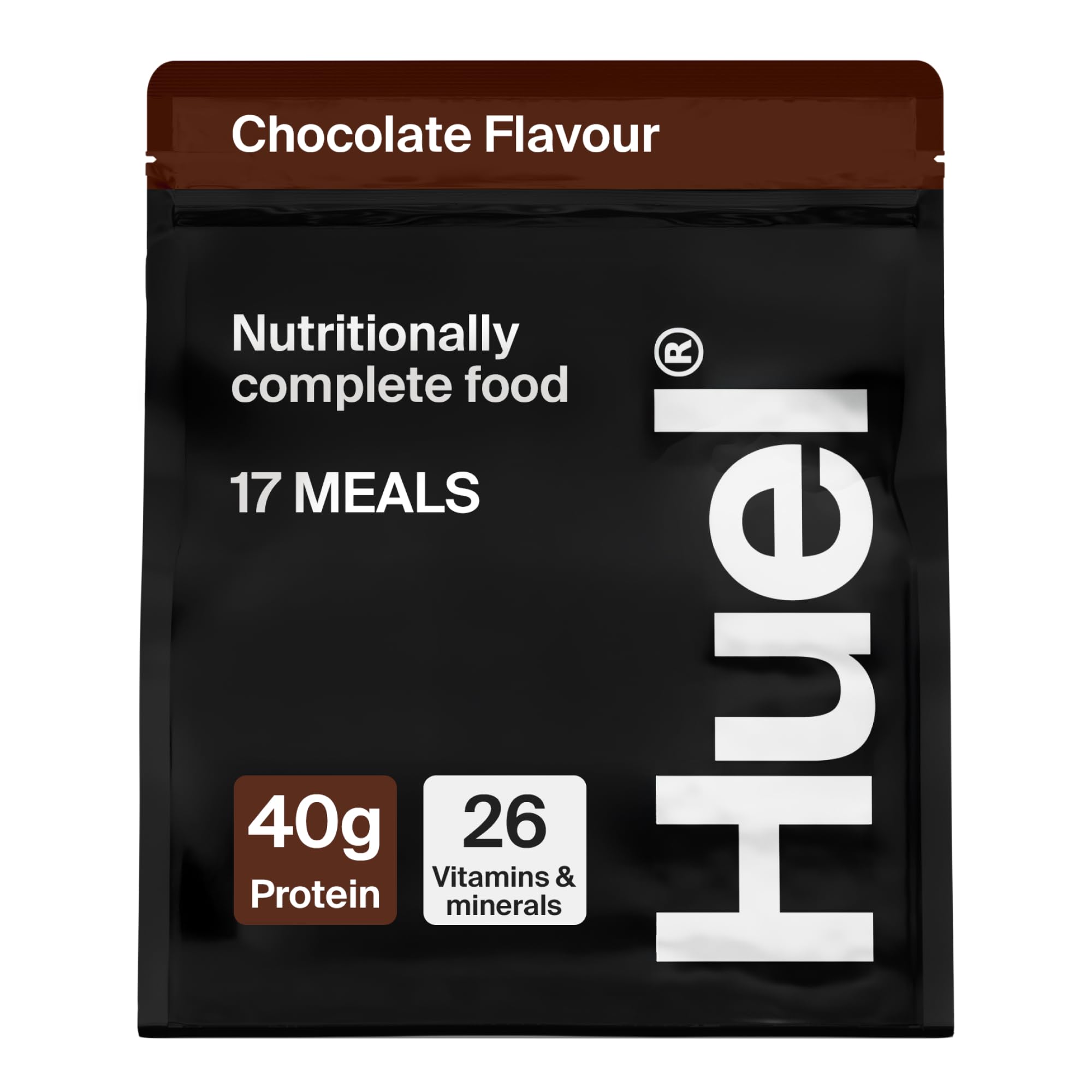 Huel Black Edition | 17 Meals 40g Protein | Chocolate | 17 Servings | 8g Fibre |