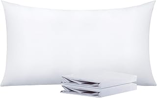 NTBAY King Pillowcase Set - 2 Pack Brushed Microfiber 20x36 Pillowcases - Soft, Wrinkle-Free, Fade-Resistant, Stain-Resistant, Pillowcases with Envelope Closure - 20x36 inches, White