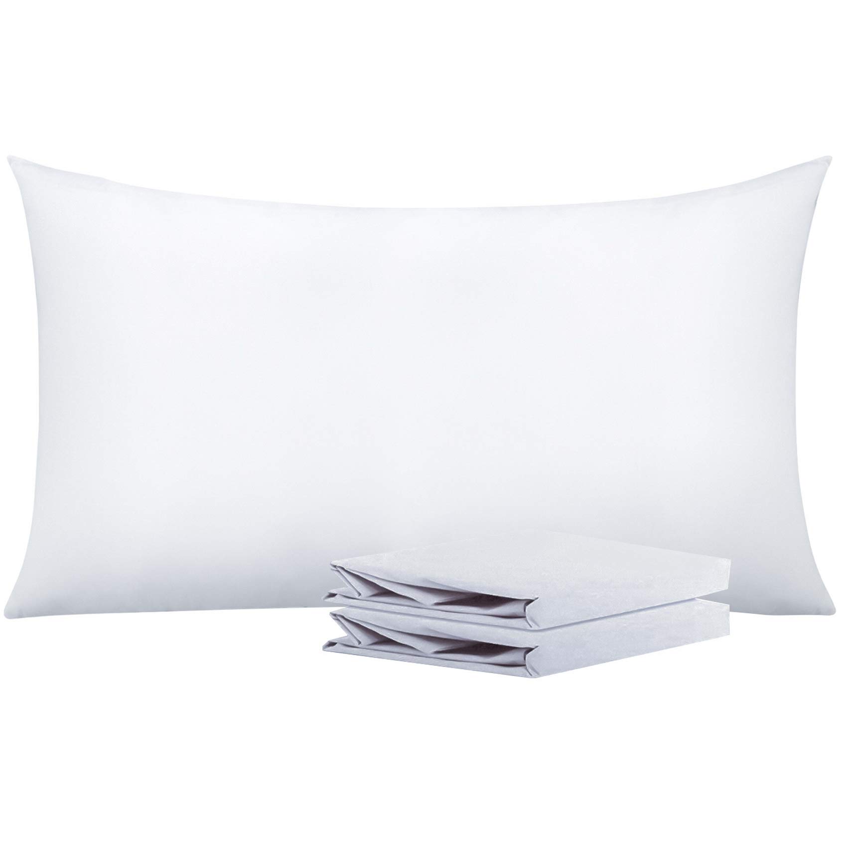 NTBAY King Pillowcase Set - 2 Pack Brushed Microfiber 20x36 Pillowcases - Soft, 