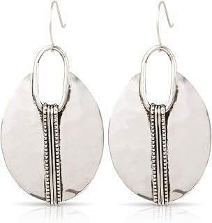 SPUNKYsoul Boho Mixed Metal Dangle Earrings, Artisan-Inspired Style Jewelry