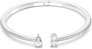 Swarovski Attract Cuff Bracelet Jewelry Collection, Rhodium Tone Finish, Clear Crystals