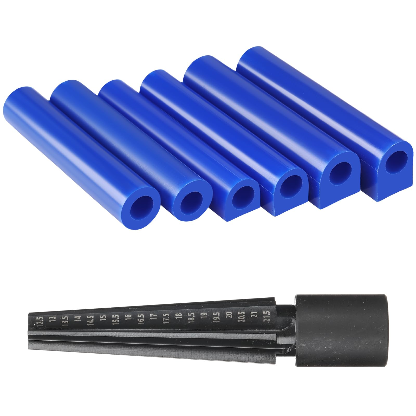 Geelin 7 Pcs Blue Wax Ring Tubes, Carving Knife, Jewelry Casting Mold Kit | Ring