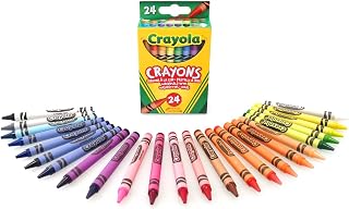 CRAYOLA Crayons, 24 Count Colouring Supplies, Classic Colours, 3+ | 24 Crayons de cire, Sûrs et non toxiques, Des couleurs vives et brillantes pour stimuler