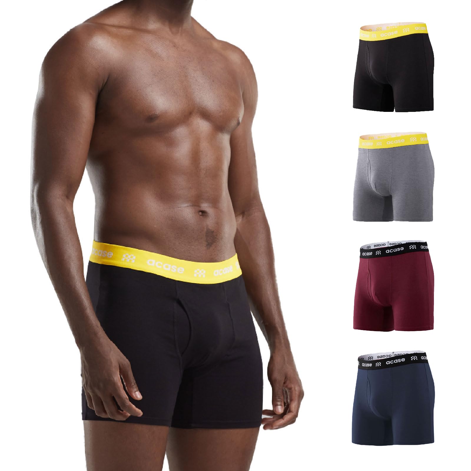 Men's Underwear Cotton Boxer Stretch Boxer Briefs Breathable Performance Boxer T