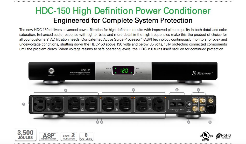 Ultralink Ultrapower HDC-150 Power Conditioner