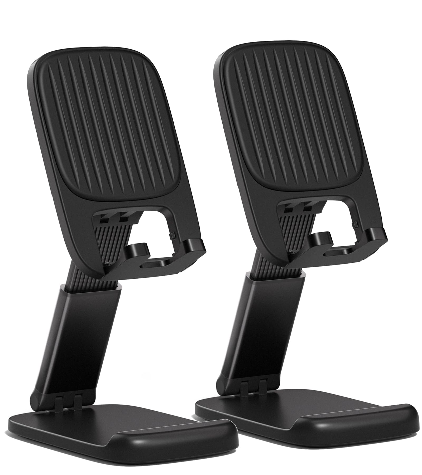 NKNZLY 2 Pack Cell Phone Stand for Desk, Foldable Mobile Phone Holder-Black | Ad