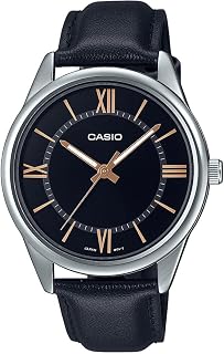 Casio Analog Black Dial Men's Watch - MTP-V005L-1B5UDF, Black, Strap