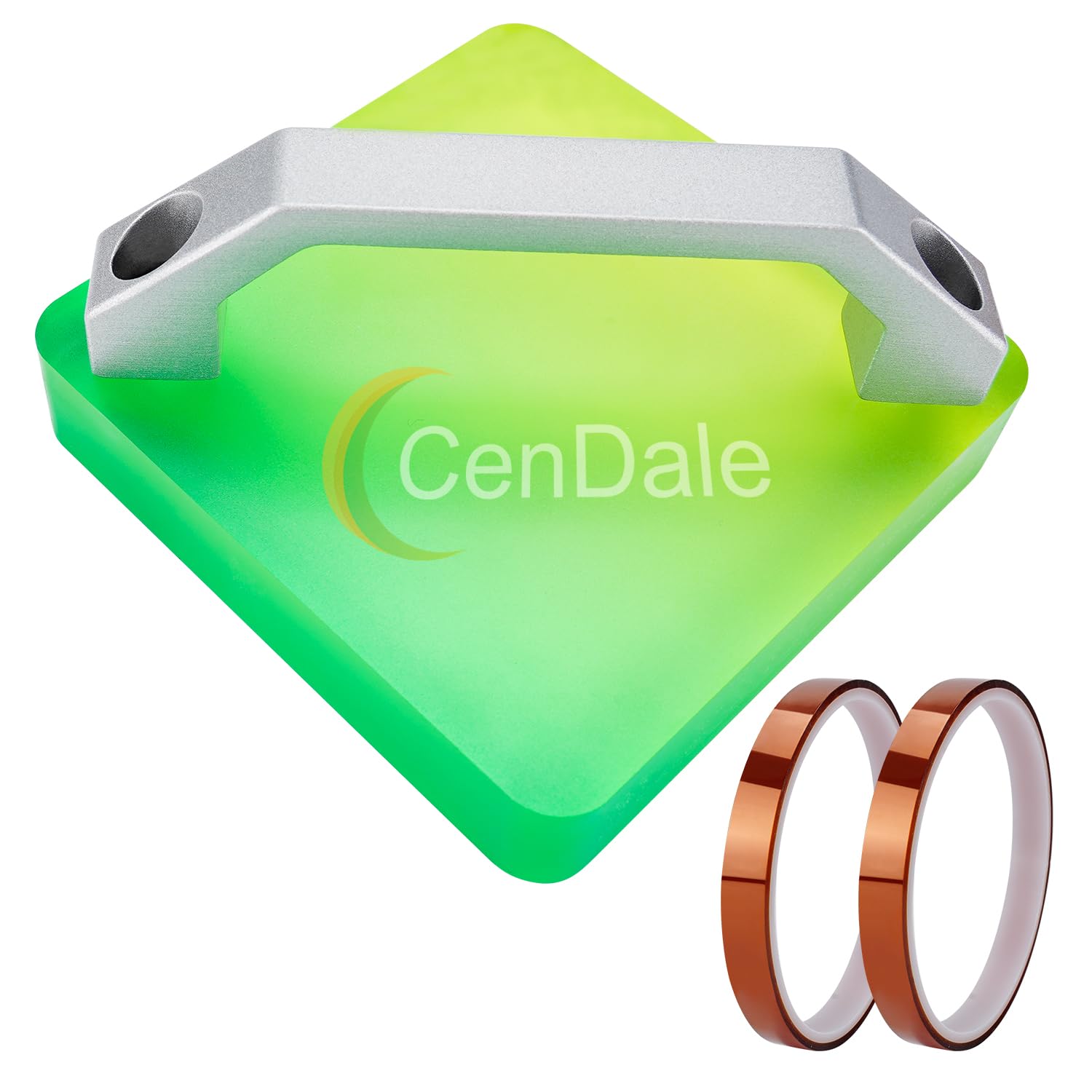 CenDale HTV Cooling Block-with Handle and Heat Resistant Tape, DTF Transfer Film