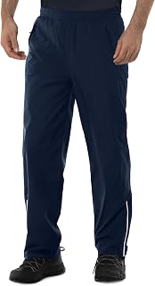33,000ft Men's Waterproof Trousers Lightweight Breathable Rain Overtrousers with 3 Zip Pockets, Outdoor Windproof Rain Pants for Golf Hiking Fishing Cycling