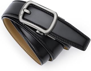 Ratchet Belts for Men, Genuine Leather Classic Buckle Dress Belt