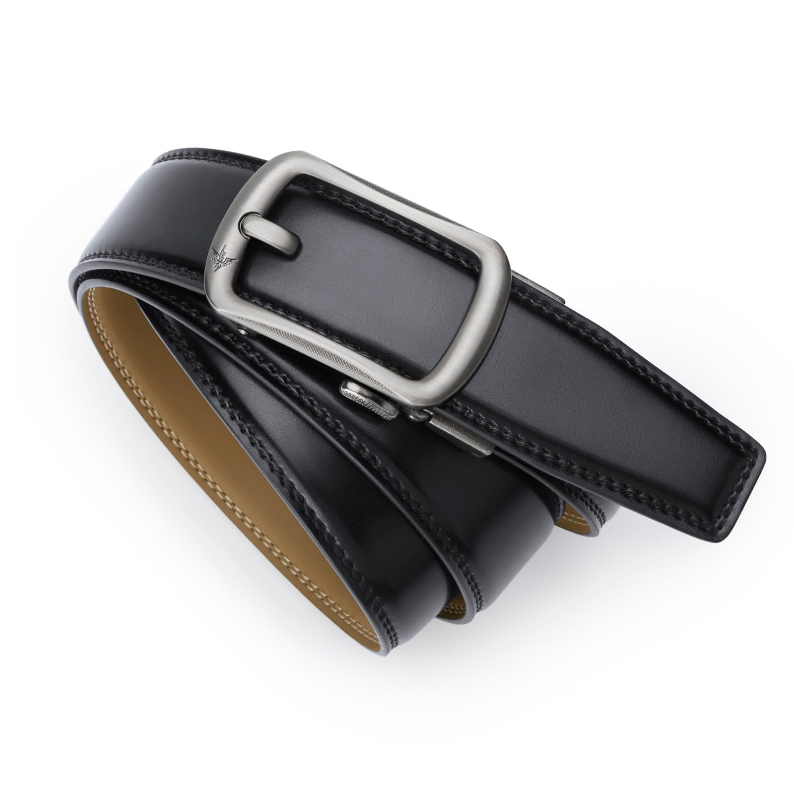 Ratchet Belts for Men, Genuine Leather Classic Buckle Dress Belt