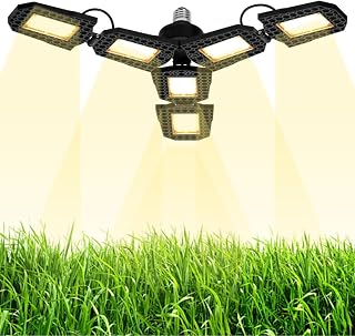 Full Spectrum LED Glow Light, Sunlight, E26/E27, Transformable, 288 LED Plant Lamp, 6 Folding Panels, Indoor Seeds, Hydroponics, 100-277V, Greenhouse, Vegetables, Flowers, Bloom, Cultivation Lighting