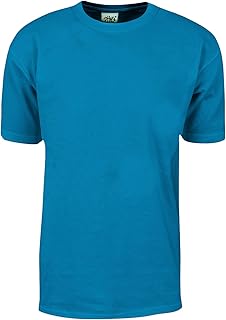 Shaka Wear Men's T Shirt – Max Heavyweight Cotton Short Sleeve Crew Neck Plain Tee Top Tshirts Regular Big Tall Size S-7XL