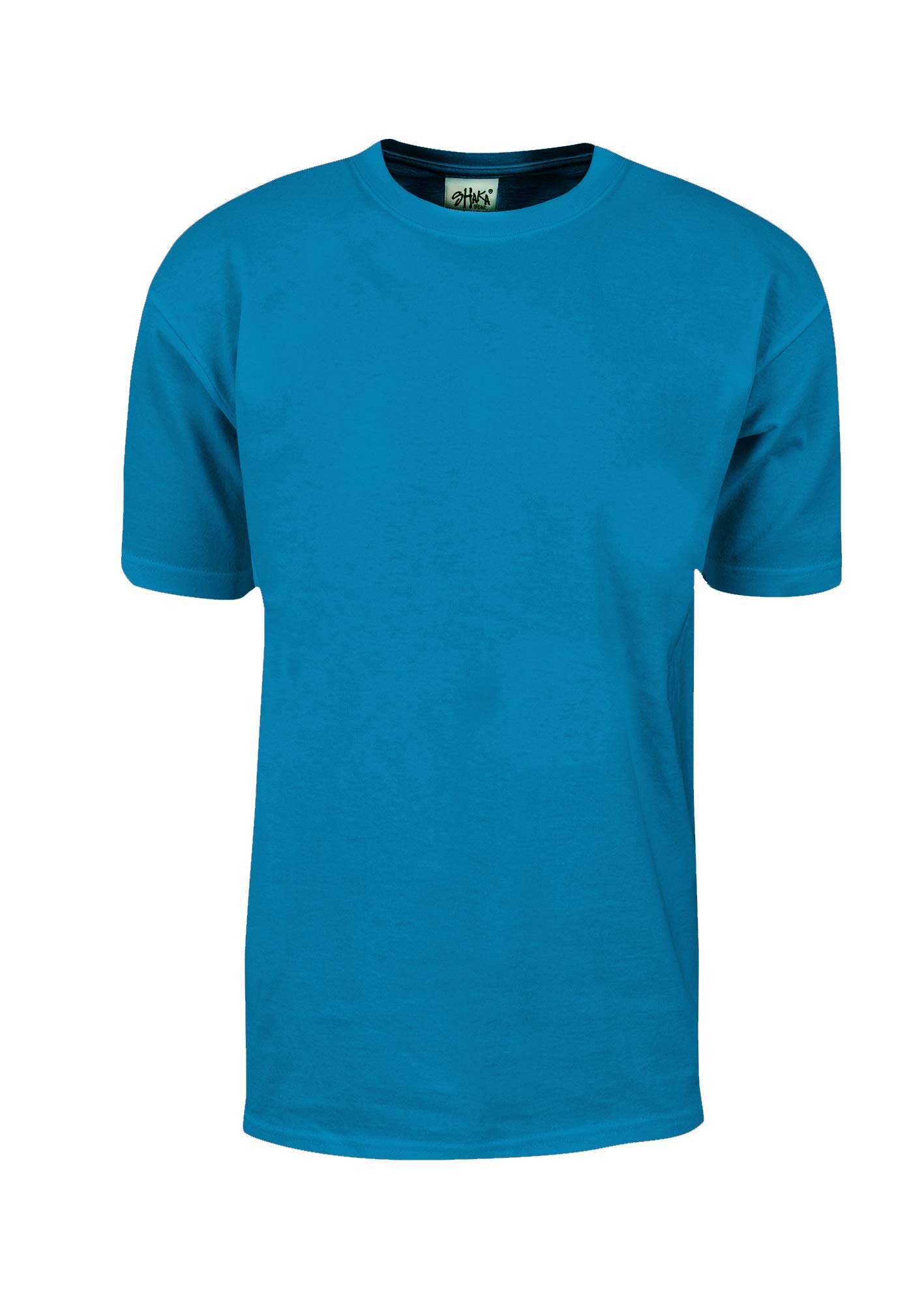 Shaka Wear Men's T Shirt – Max Heavyweight Cotton Short Sleeve Crew Neck Plain T