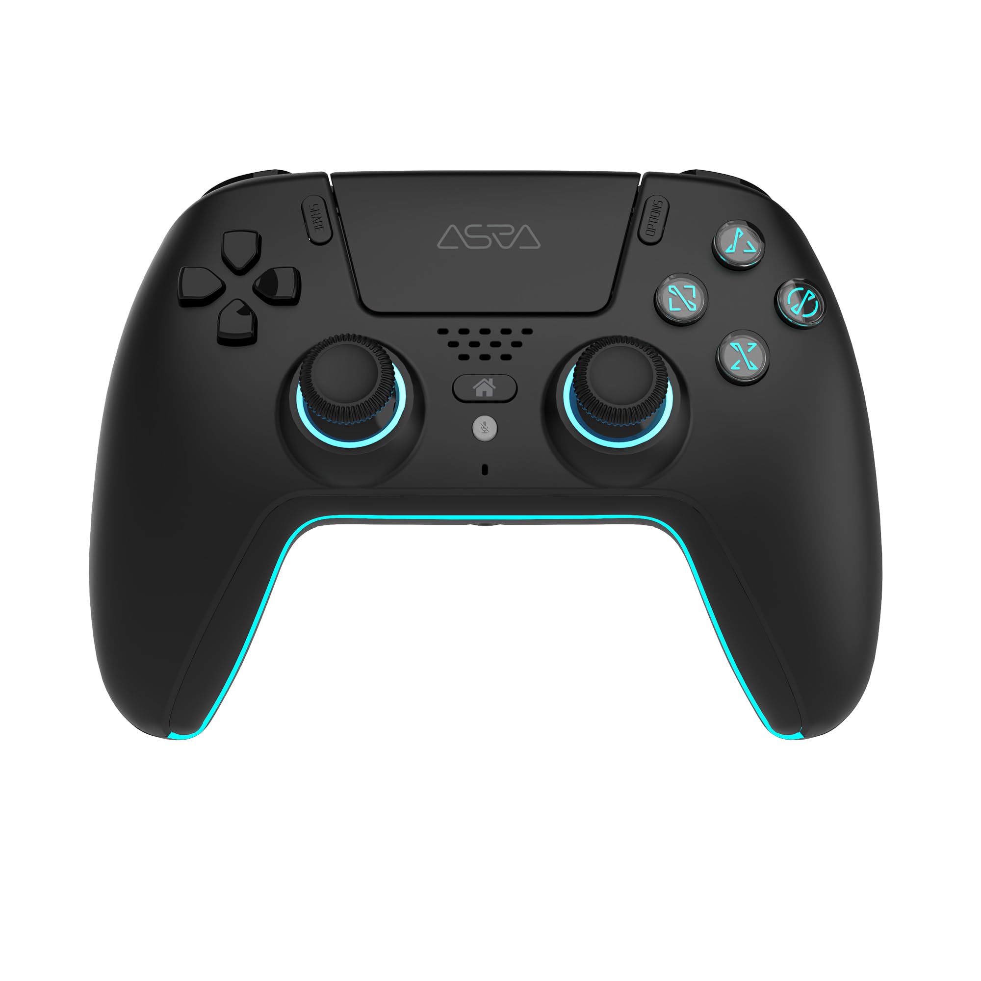 ASRVA Black Wireless Pro Controller for P5, Hall Effect Joystick No Drift, 2 Bac