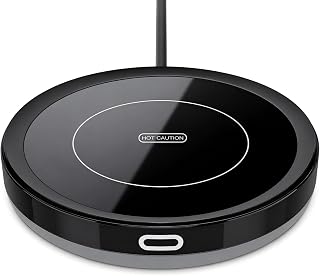Smart Coffee Warmer, BESTINNKITS Auto On/Off Gravity-Induction Mug Warmer for Office Desk Use, Candle Wax Cup Warmer Heating Plate (Up to 131F/55C) (Black)