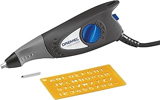 Dremel 120V Engraver Rotary Tool with Stencils (290-02) | Engraving Tool for use on multiple materials, 5-Speed Settings, Soft Grip and Lightweight Design