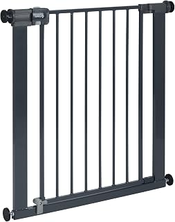 Safety 1st Easy Close Metal Gate Child Stair Barrier 73-80 cm, Black | Child Safety Gate, Up to 108 cm, One-Handed, No Screws or Drilling, Double Locking
