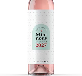 Pregnancy Announcement Wine Labels - Baby Coming Soon Announcement for Partner, Parents, Grand Parents, Auntie, Cousin & Friends - Alternative to Card - Baby Reveal Wine Label (Pack of 2)