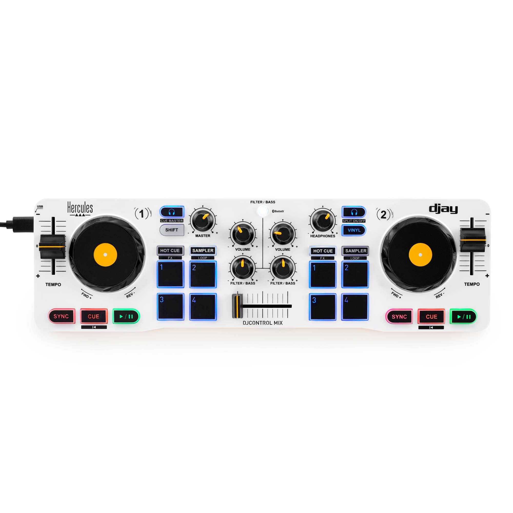 Hercules DJControl Mix – Bluetooth Wireless DJ Controller for Smartphones (iOS a