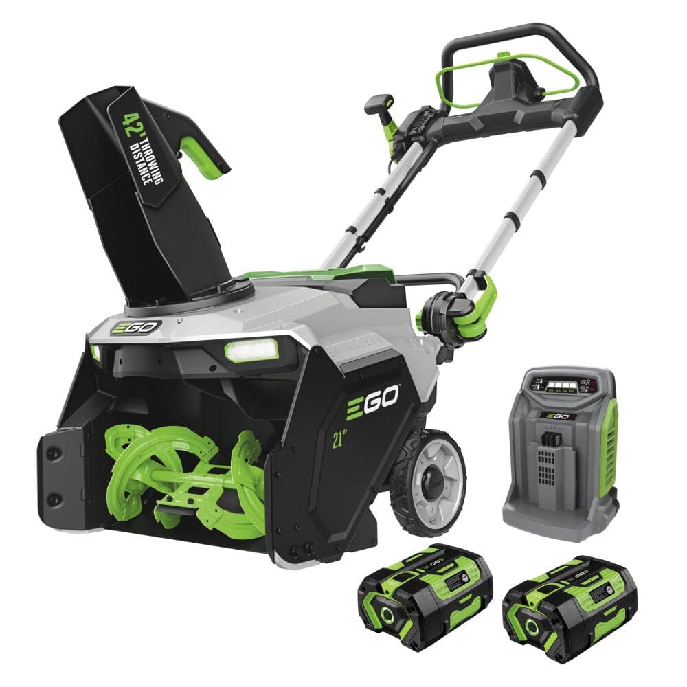 EGO Power+ SNT2124 21" Single-Stage Snow Blower with Peak Power, (2) 6.0Ah Batte