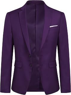 YOUTHUP Men's Blazers Slim Fit Elegant American Formal Suit Jacket for Men