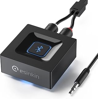 Esinkin Wireless Audio Receiver for Music Streaming Sound System Works with Smart Phones, Tablets and Car, Wireless Adapter for Speakers