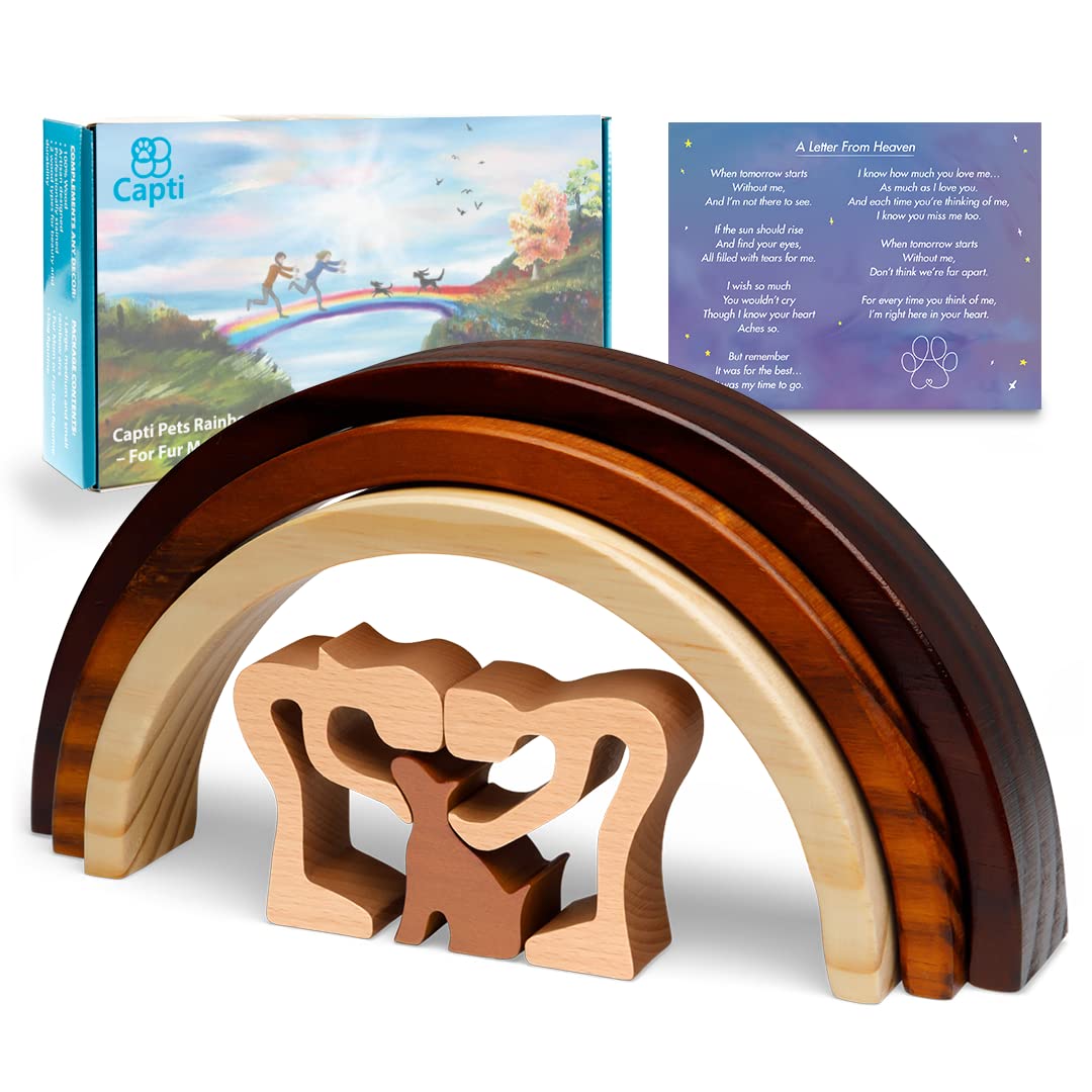 Capti Rainbow Bridge Dog Memorial Gifts, Pet Memorial - I'll Meet You at The Rai