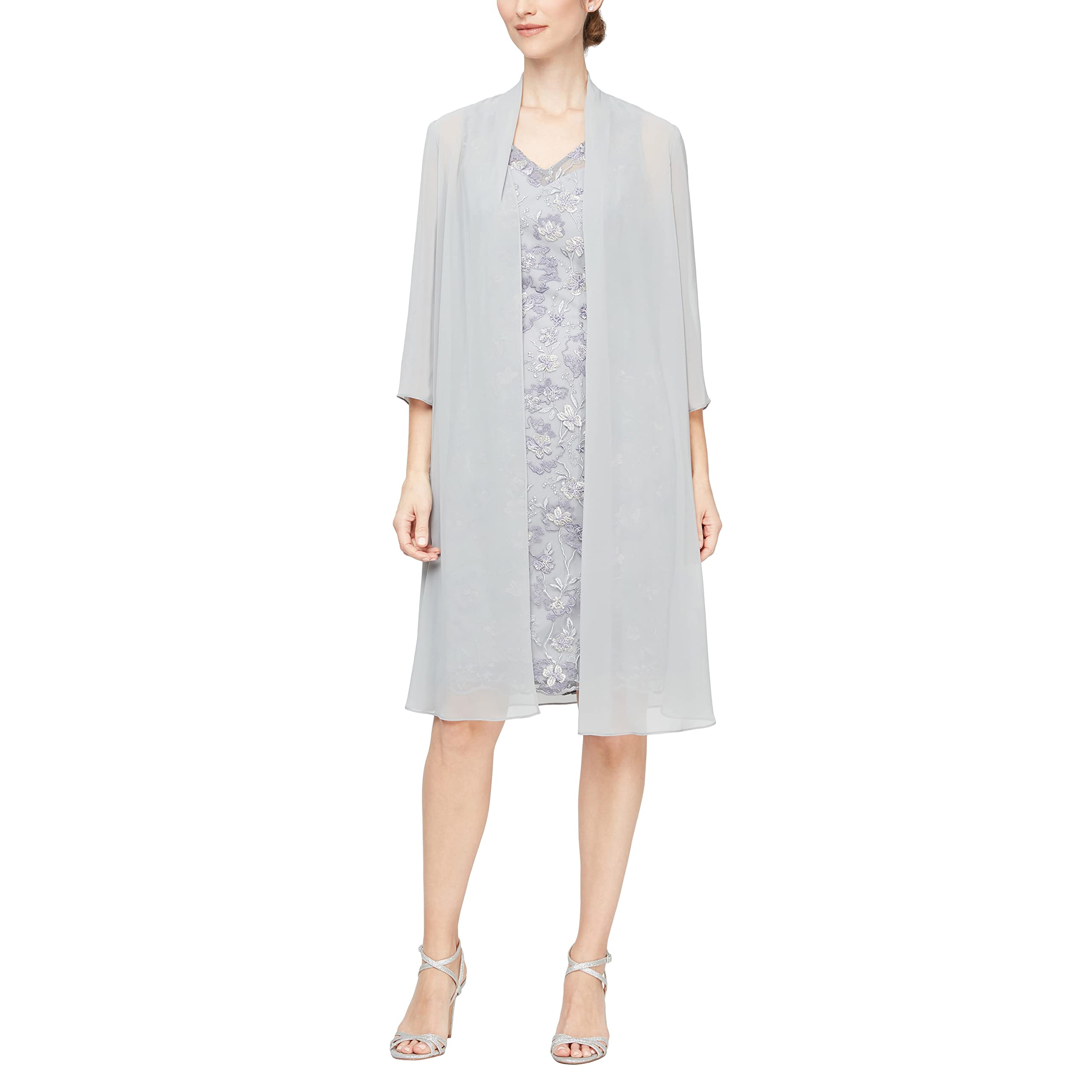 Alex Evenings Long Cold Shoulder Dress (Petite And Regular Sizes) Dress for Moth