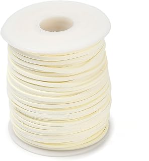 2.5mm Faux Suede Cord 50m/Roll Faux Suede Thread for DIY Jewelry Making Necklace Bracelet Choker Dress Dress Home Decor (Yellow