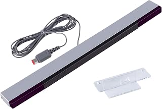 Motion Sensor Bar for Wii, Sensor Bar for Nintendo Wii and Wii U Console | Wired Infrared Ray Sensor Bar for Wii, Cable 6.6 ft/200 cm, Includes Clear Stand