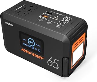 HOWERASY Portable Power Station 98Wh, 135W(270W Peak) Solar Generator | 65W USB-C Fast Charging with AC Outlet Solar Power Bank, 7 Outlet , Power Bank with LED, Phone, Laptop for Home/Camping