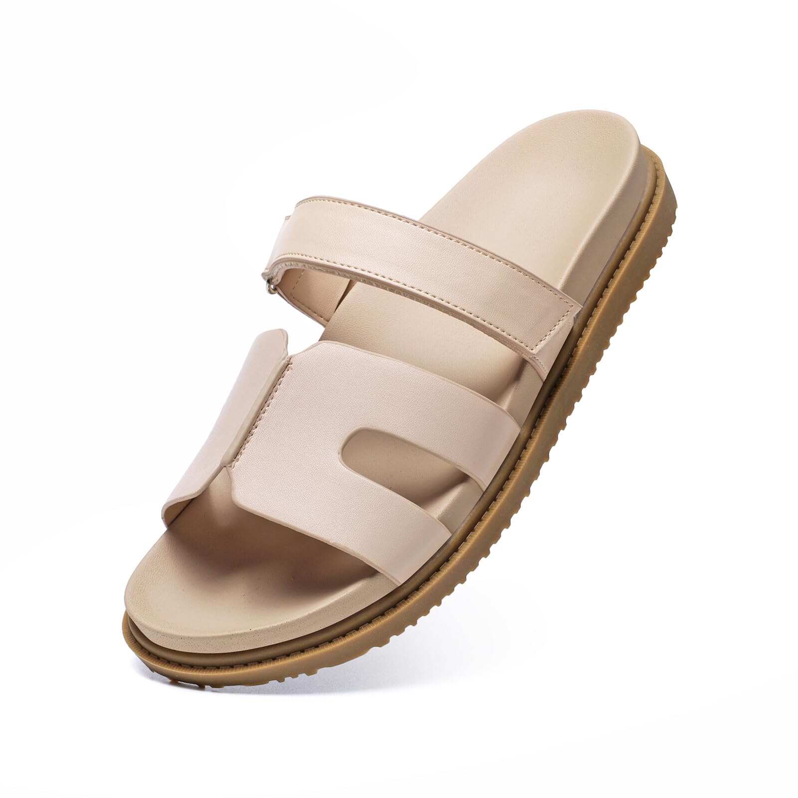 ZEENXIUYA Women's Slide Sandals with Comfort Arch Support, Adjustable Velcro Sum