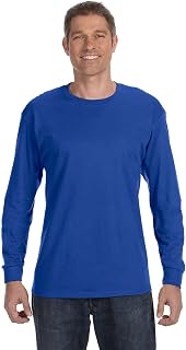 Hanes TAGLESS® Long-Sleeve T-Shirt M Blue, Blue, M