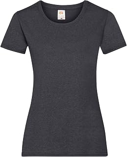 Fruit of the Loom Women's T-Shirt Lady-fit Valueweight Tee, 3 Pack