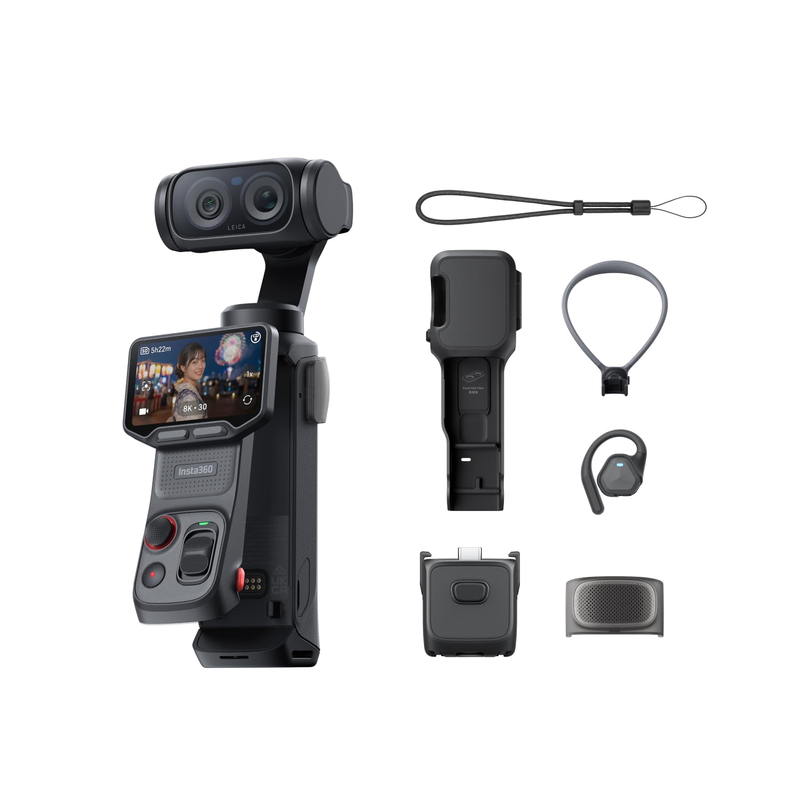 Insta360 Luna Ultra POV Bundle - 8K Vlog Camera with Dual Leica Lens, 12x Zoom, 